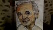 portrait aznavour peinture acrylique