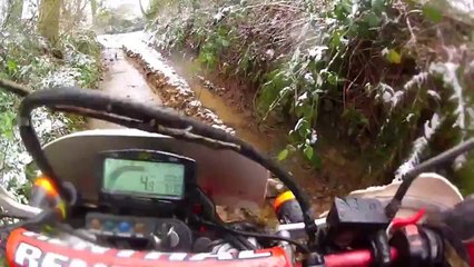 Honda And Yamaha Offroading In Snow - Go Pro HD Hero 2