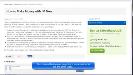 IMnow Review - IMnow Bonus - How to make money with Webinars