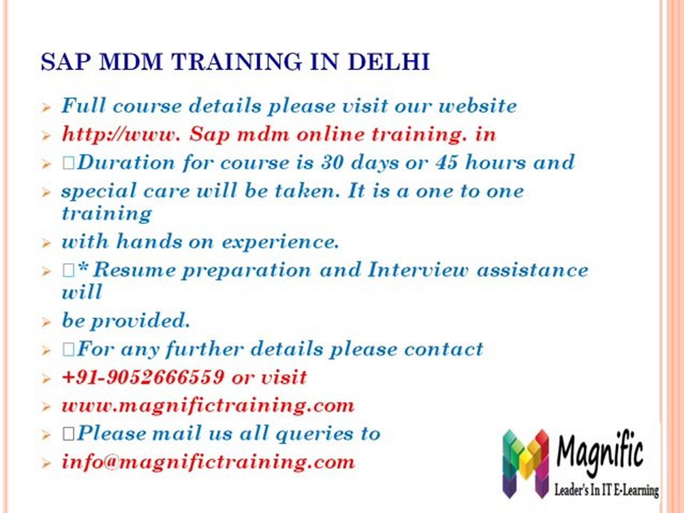 SAP MDM (master data management)-Online Training-CiteHR - CiteHR Human Resource