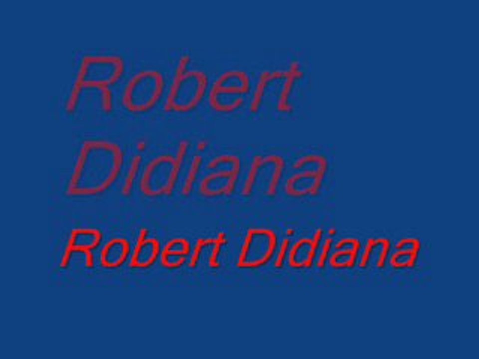 Robert Didiana on BlackPlanet