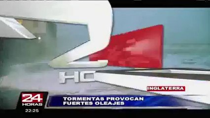 Inglaterra: tormentas provocan fuertes oleajes y emiten alerta