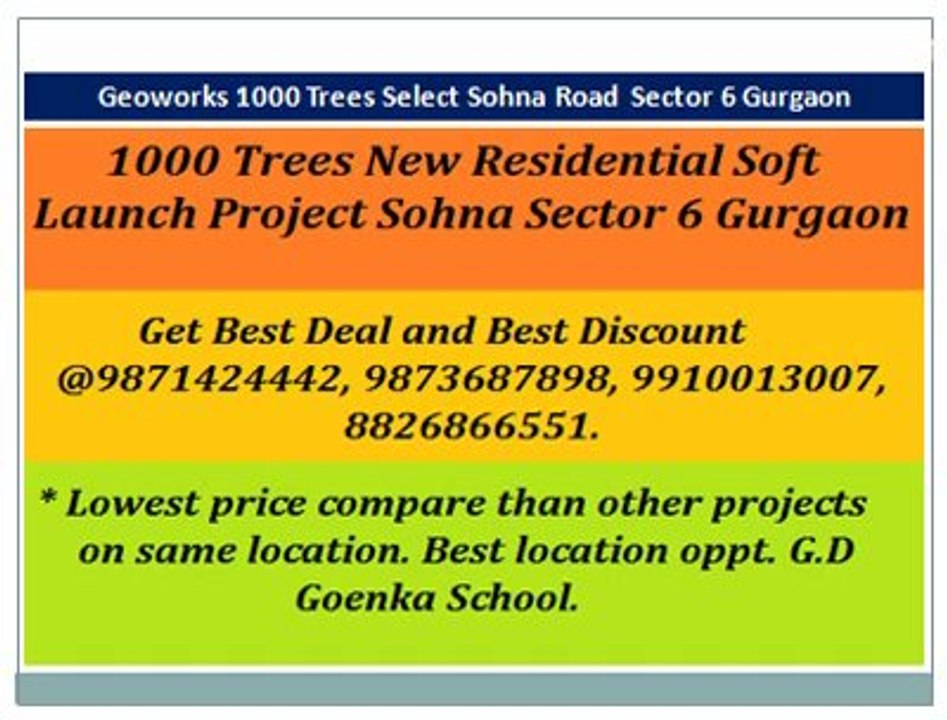Geoworks 1000 Trees Select::91-9873687898::Sector 6 Sohna Gurgano