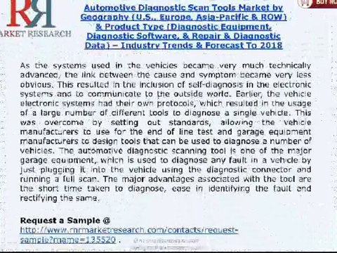 Automotive Diagnostic Scan Tools Industry 2018
