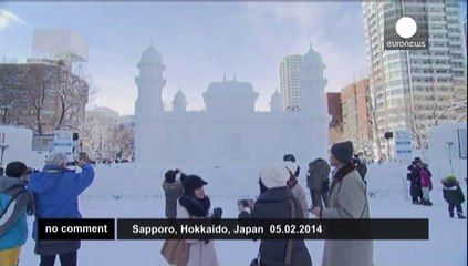 Hundreds of ice sculptures at Sapporo snow festival