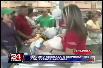 Presidente venezolano Nicolás Maduro amenazó con expropiar empresas