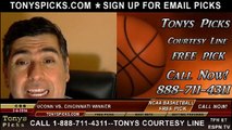 Cincinnati Bearcats vs. Connecticut Huskies Pick Prediction NCAA College Basketball Odds Preview 2-6-2014