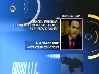 Vielma Mora sobre "asedio" a residencia de gobernador de Táchira: "No vamos a caer en su juego"