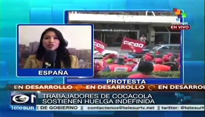 Apoyan tuiteros a trabajadores españoles contra despidos de Coca Cola