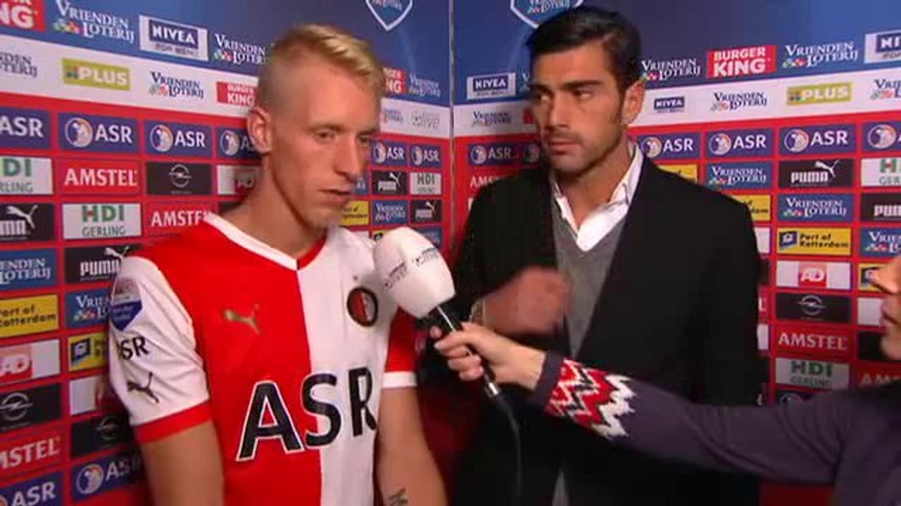 29-09-2012 Graziano Pellè en Lex Immers na Feyenoord - NEC