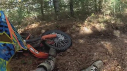 GoPro Dirt Bike Accident - Front Wheel Slide Out