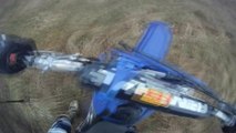 GoPro Dirt Bike Trail Riding - Rider Falls Off His Bike