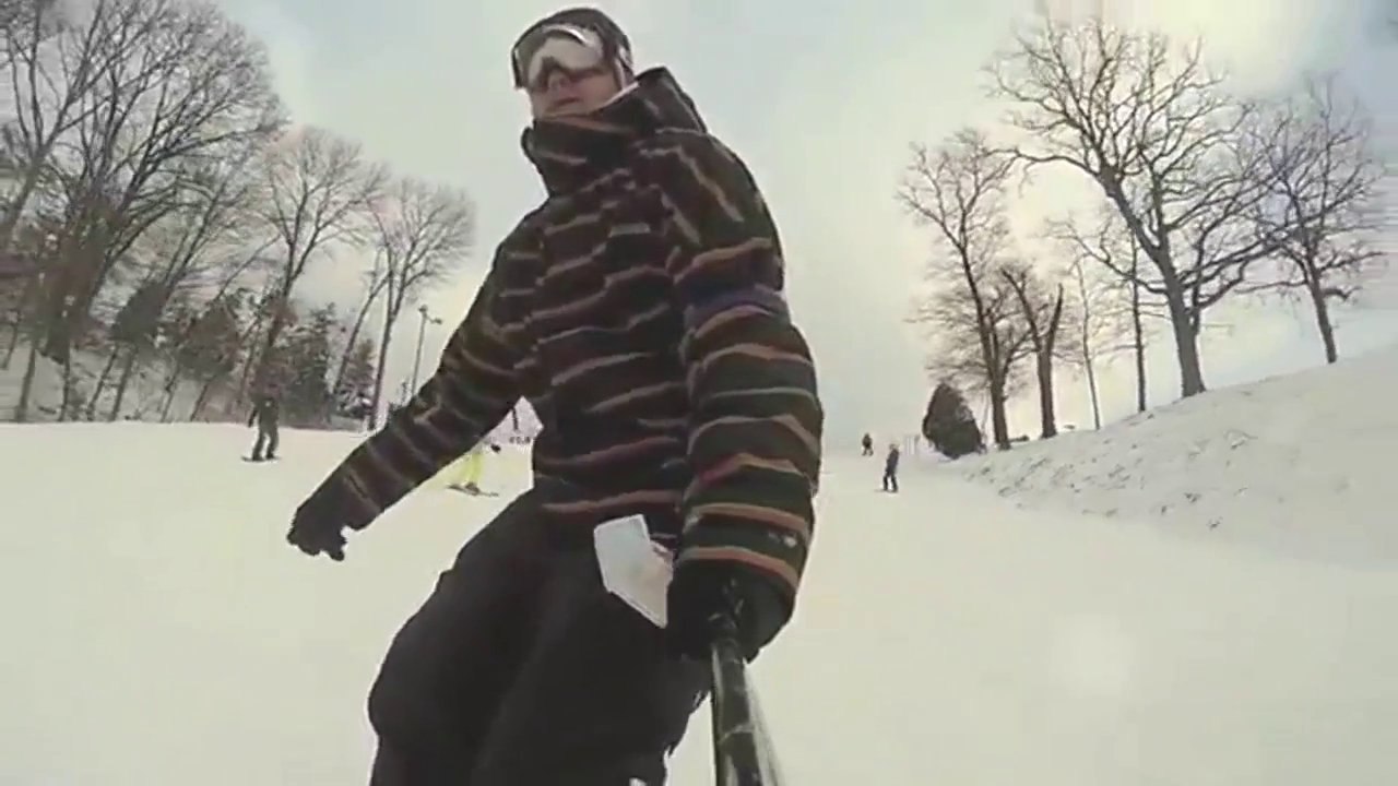 Slow Motion Skiing Wipeout