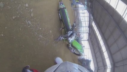 GoPro Hero3 Motocross Racing Crash  238 sx Indoor Genk