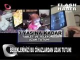 Bebek ve çocukların cep telefonu ve tabletlerle oynamaları zararlı olabilir