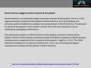 Green & Bio Polyol Market Expected up to $3,077.0 Million in 2018