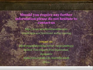 oracle apps scm Online Training in Alabama