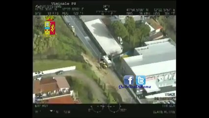 Roma - Maltempo, allagamenti da elicottero Polizia (06.02.14)