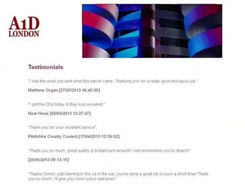 DVD Duplication - A1D London