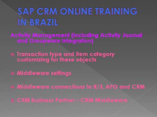 online training for sap crm