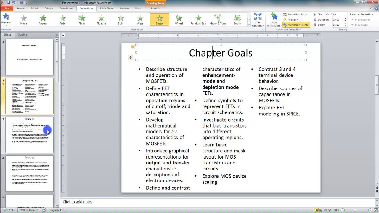 Lesson 15.8 Using Animation Painter - MS PowerPoint Urdu and Hindi language by Microsoft Office Power Point 2010  free online video Training Tutorials