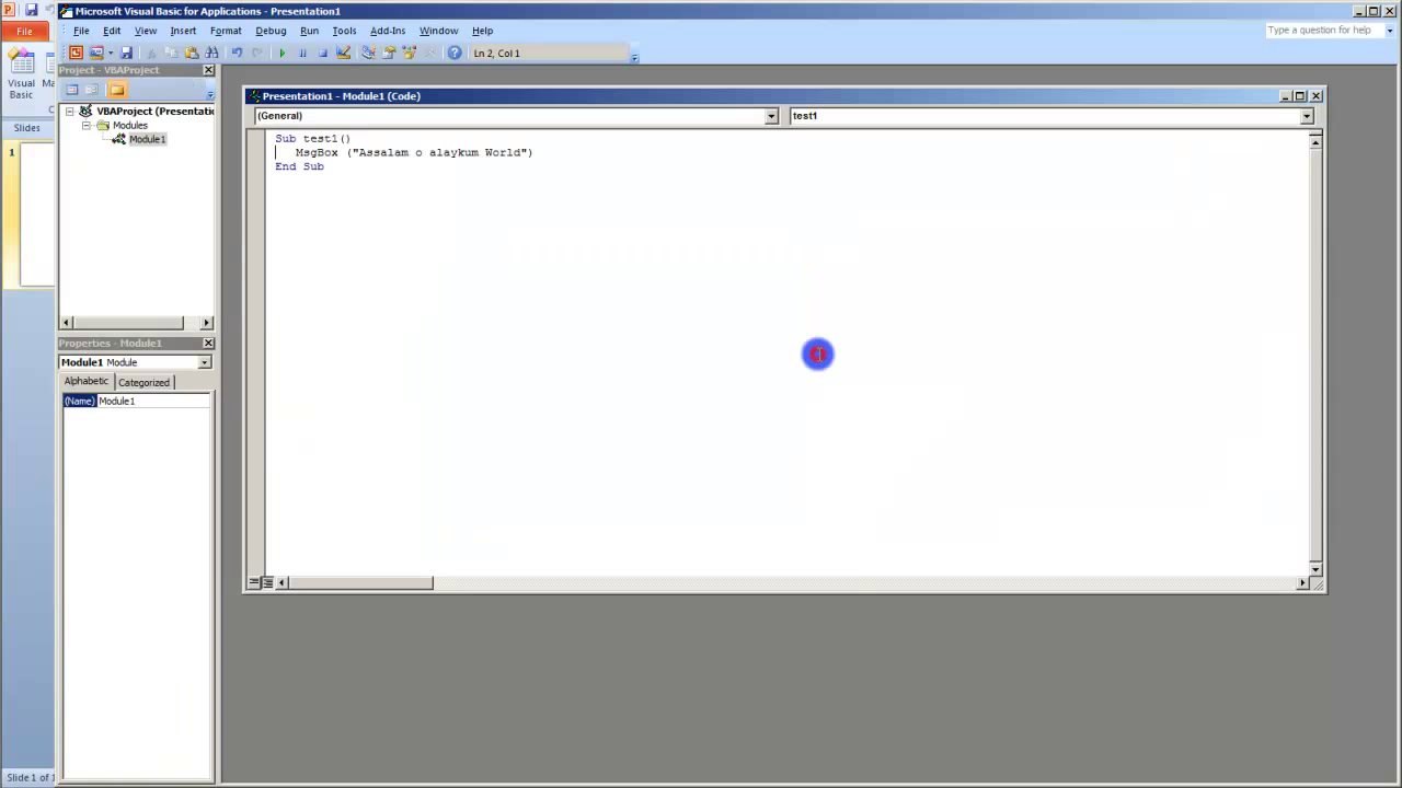 Lesson 16.3 Running Macros - MS PowerPoint Urdu and Hindi language by Microsoft Office Power Point 2010  free online video Training Tutorials