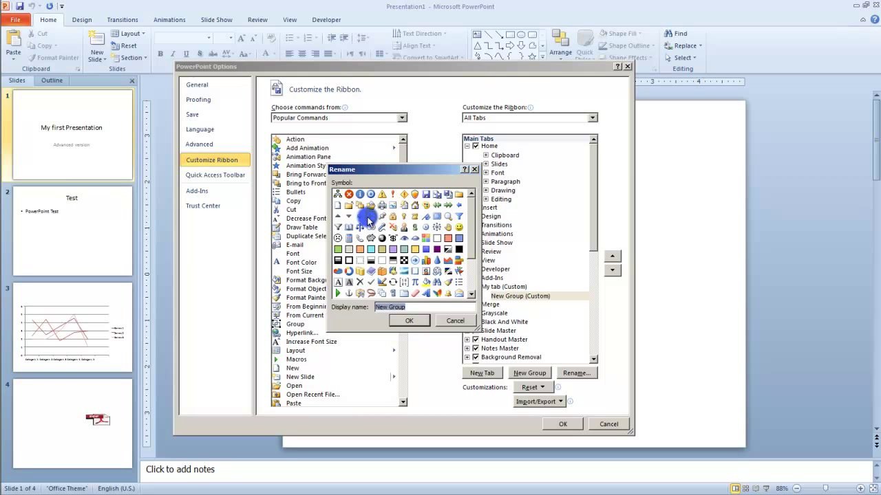 Lesson 19.1 Creating and Customizing New Toolbars - MS PowePoint Urdu and Hindi language by Microsoft Office Power Point 2010  free online video Training Tutorials