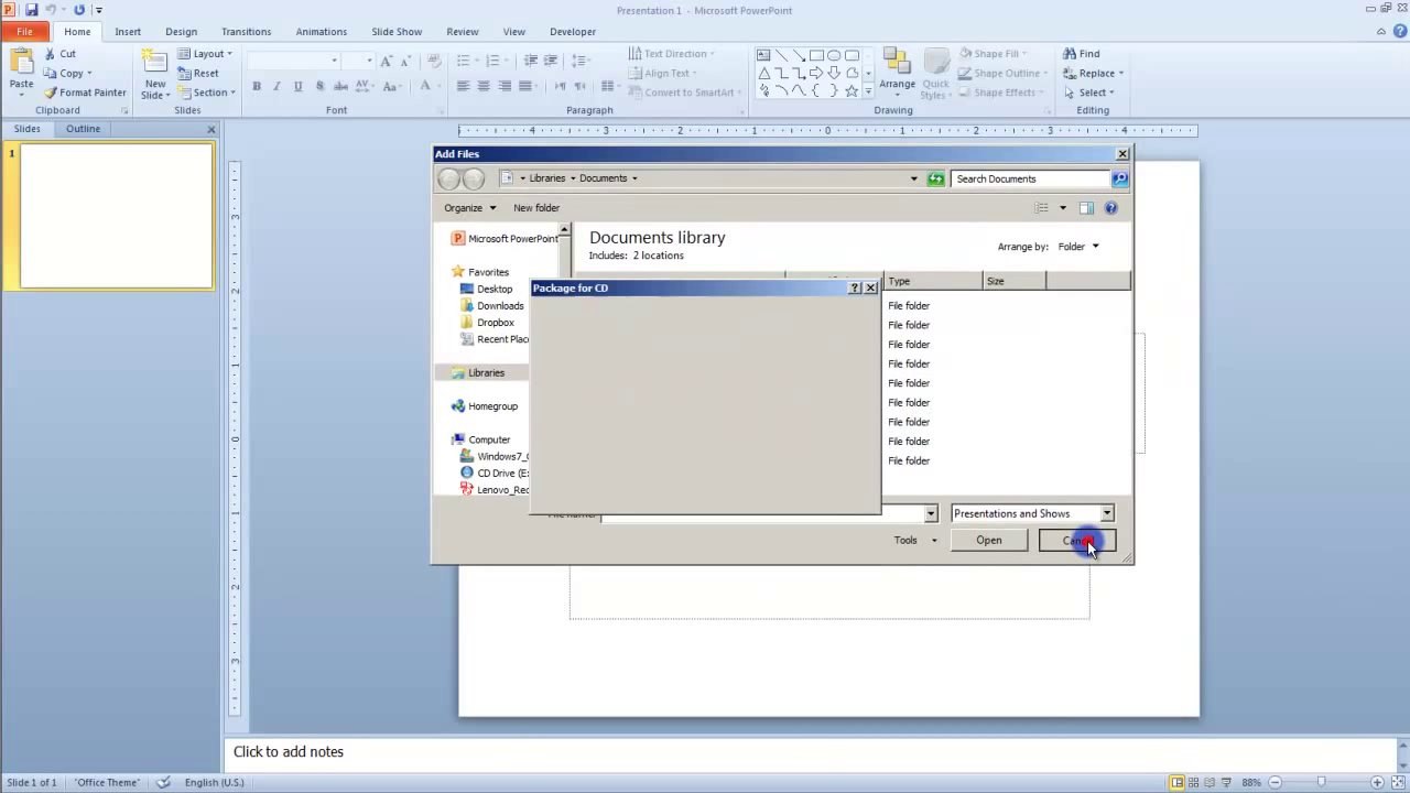 Lesson 20.3 Packaging Presentations on a CD - MS PowerPoint Urdu and Hindi language by Microsoft Office Power Point 2010  free online video Training Tutorials