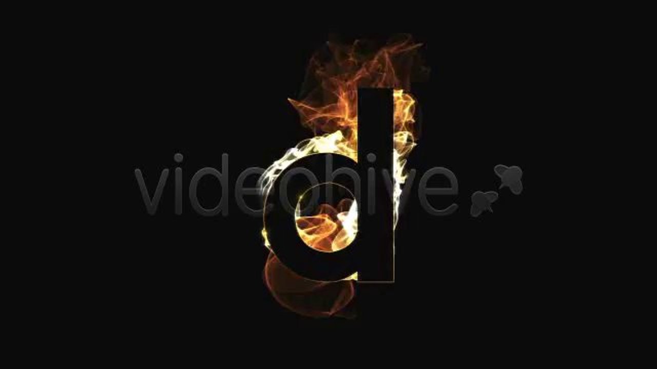 Flame Title II - lowercase letters - After Effects Template