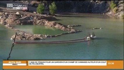 Pollution inhabituelle au lac de la Nerthe