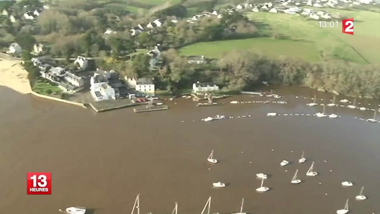 Les inondations en Bretagne vues du ciel