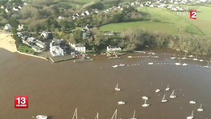 Les inondations en Bretagne vues du ciel