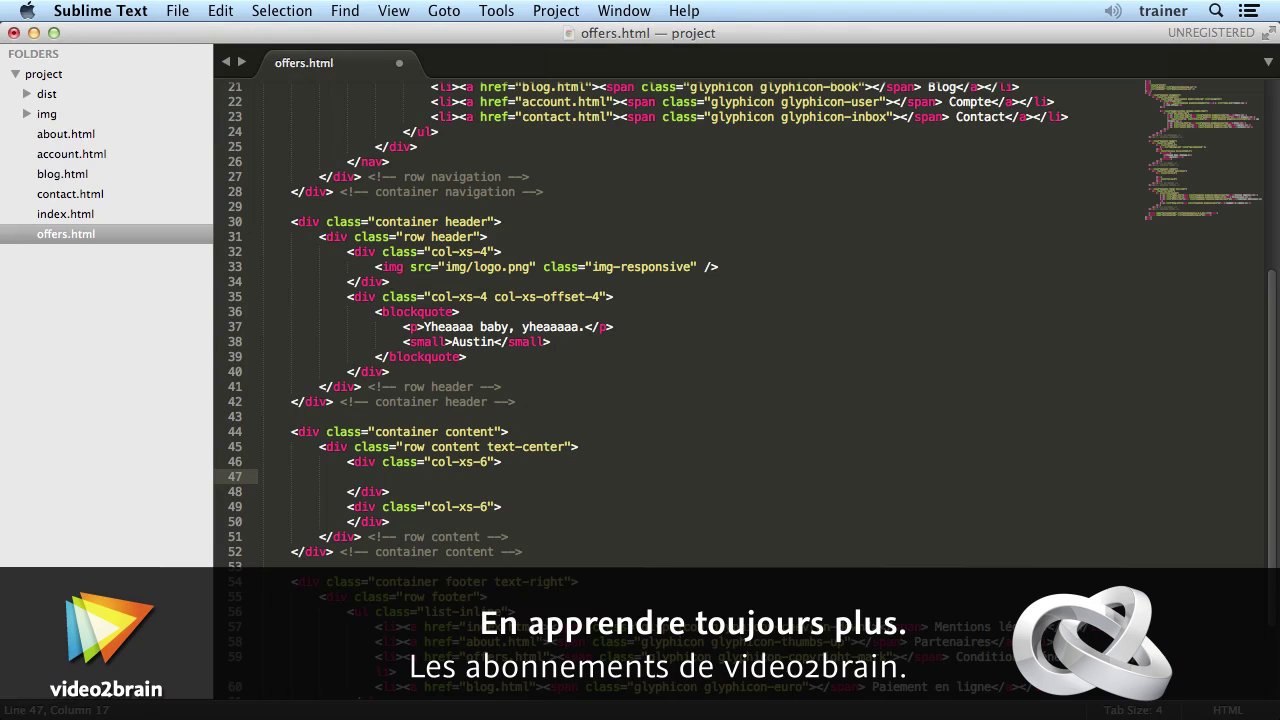 Découverte de Bootstrap 3 : trailer | video2brain.com