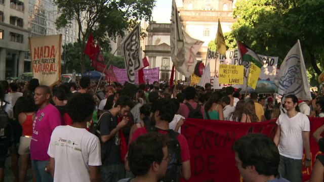 Demonstrators, police clash over Brazil fare hikes