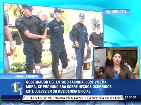 Gobernador Vielma Mora informará sobre medidas contra quienes atacaron su residencia
