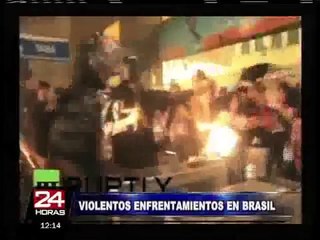 Download Video: Incremento en el precio del transporte genera violentas protestas en Brasil