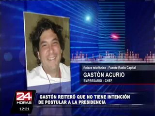 Gastón Acurio niega tajantemente ser candidato en elecciones presidenciales