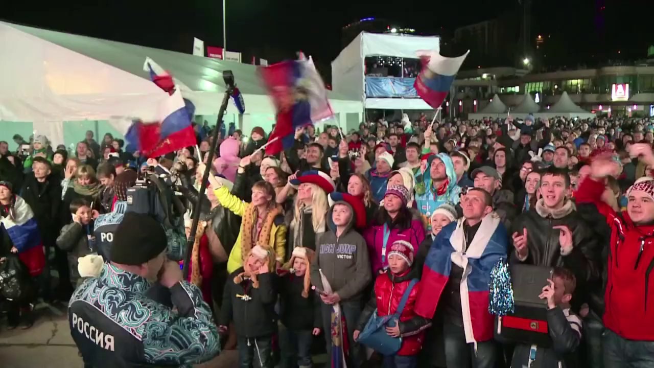 JO-2014: la cérémonie d'ouverture sur écrans géants à Sotchi