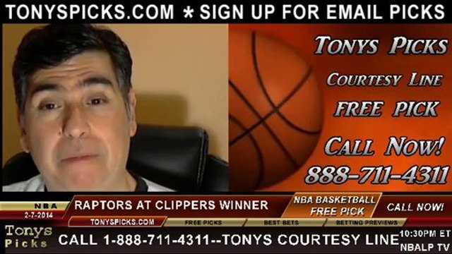 LA Clippers vs. Toronto Raptors Pick Prediction NBA Pro Basketball Odds Preview 2-7-2014
