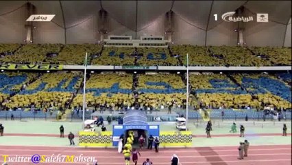 تيفو النصر ولحظة دخول اللاعبين قبل المباراة