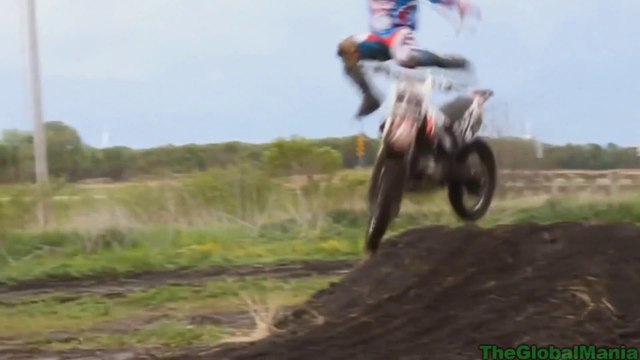Motocross Crash On Dirt Jump