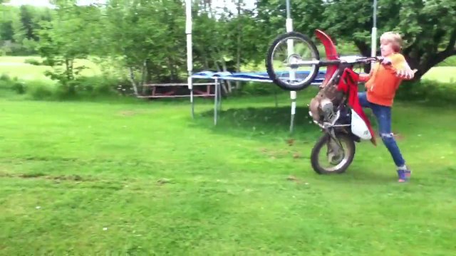 Dirt Bike Wheelie Attempt Fail
