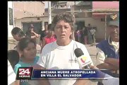 Anciana murió arrollada por combi en distrito de Villa El Salvador