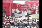 Ollanta Humala aseguró que existe preocupación en Tacna tras fallo de La Haya
