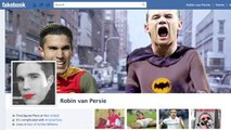 Robin van Persie clashes with Arsene Wenger on his Fakebook profile*