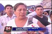 Camión de basura arrolla y mata a motociclista en Chorrillos