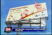 Municipalidad de Lima fiscalizará paneles publicitarios en Panamericana Sur