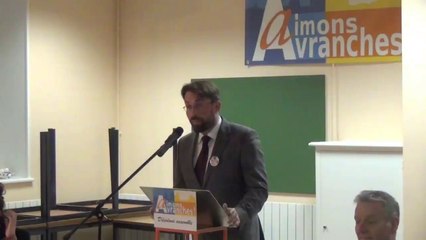 municipales Avranches 2014 - discours du candidat David Nicolas - réunion publique 07/02/2014