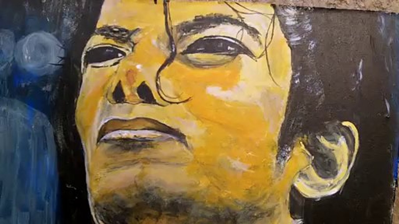 mickael jackson (portrait arylique)