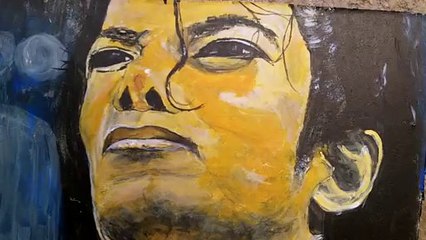 mickael jackson (portrait arylique)